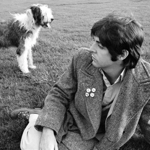 Paul McCartney and his herding breed dog Martha
